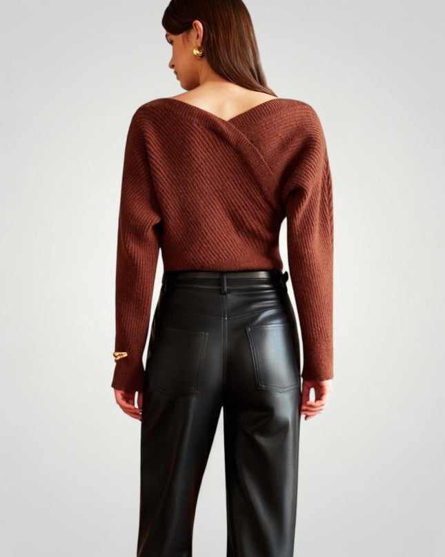 Amalinde | Langer Pullover mit Asymmetrischem Design
