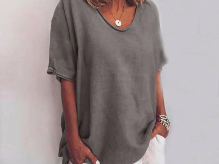 KATHIE - LOCKERES T-SHIRT MIT RUNDHALSAUSSCHNITT