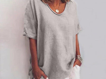 KATHIE - LOCKERES T-SHIRT MIT RUNDHALSAUSSCHNITT