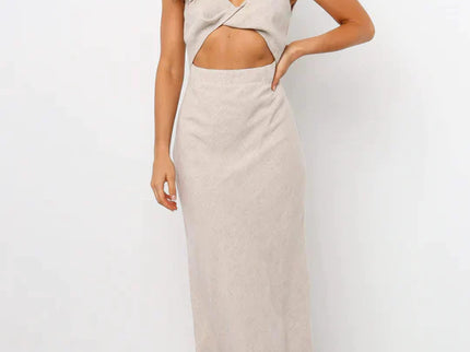 Midi-kleid Im Wickel-Stil