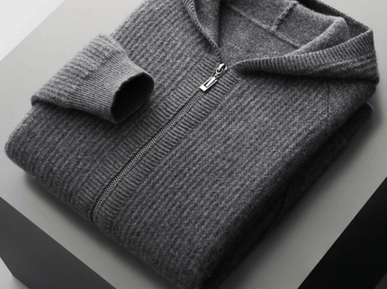 Sommerfeld | Merino Zip-Hoodie aus extra feiner Merinowolle