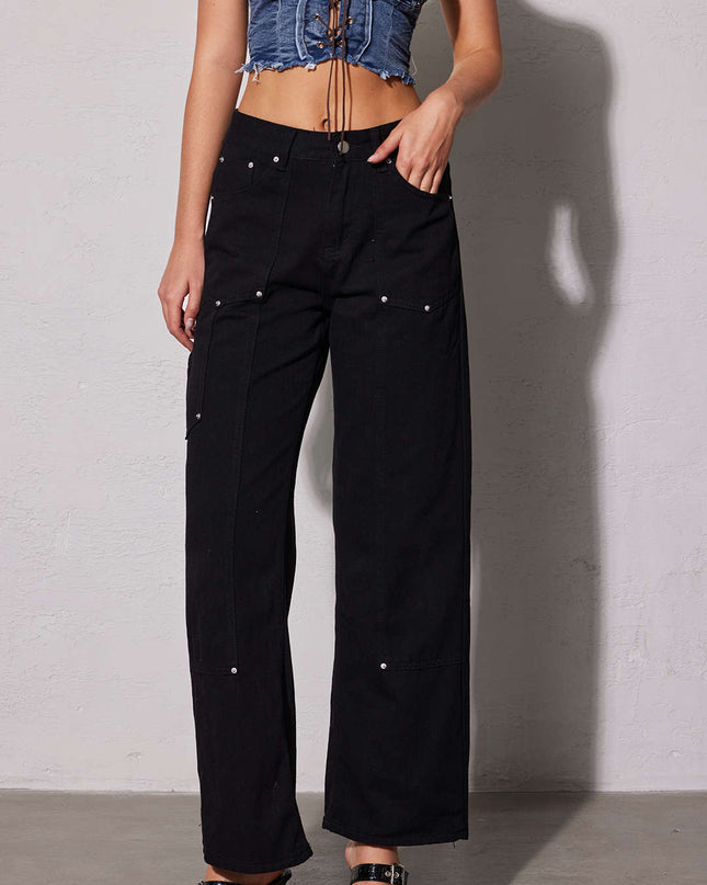 Weit geschnittene Jeans mit modernem Utility-Design