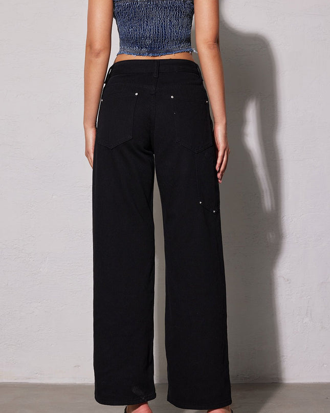 Weit geschnittene Jeans mit modernem Utility-Design