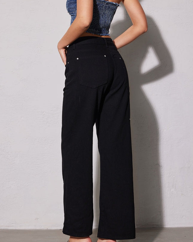 Weit geschnittene Jeans mit modernem Utility-Design