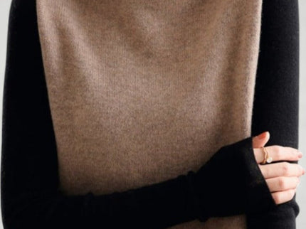 Kreszentia | Retro Rollkragenpullover Mit Farbblockdesign für Elegante Momente