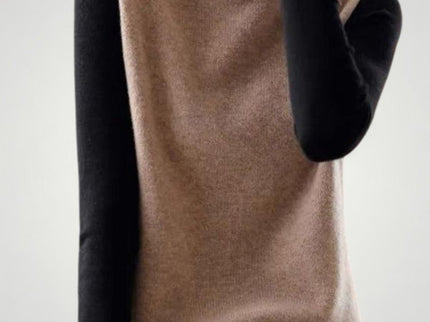 Kreszentia | Retro Rollkragenpullover Mit Farbblockdesign für Elegante Momente