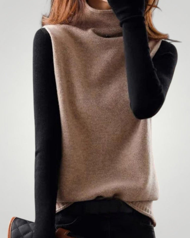 Kreszentia | Retro Rollkragenpullover Mit Farbblockdesign für Elegante Momente