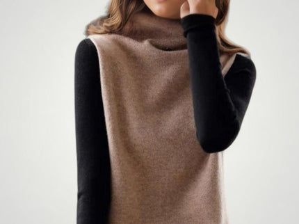 Kreszentia | Retro Rollkragenpullover Mit Farbblockdesign für Elegante Momente
