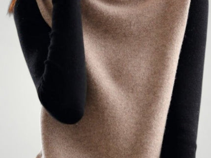 Kreszentia | Retro Rollkragenpullover Mit Farbblockdesign für Elegante Momente