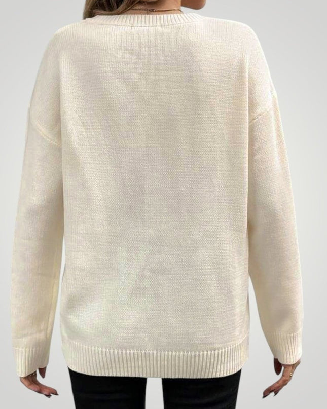 Lisbeth | Rippstrickpullover Damen mit Drop-Schulter für Komfort