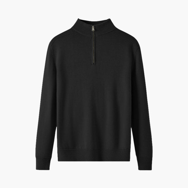 Weston | Half Zip Stehkragen Herrenpullover aus Merinowolle