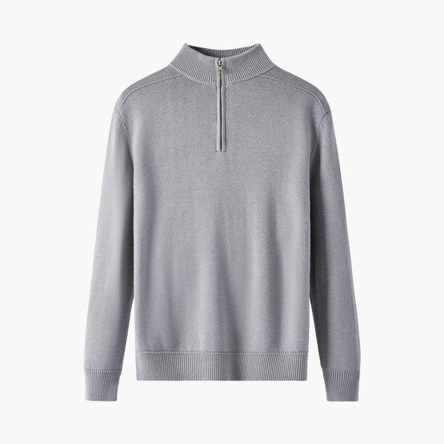 Weston | Half Zip Stehkragen Herrenpullover aus Merinowolle