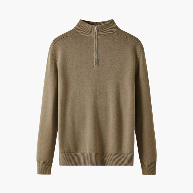 Weston | Half Zip Stehkragen Herrenpullover aus Merinowolle