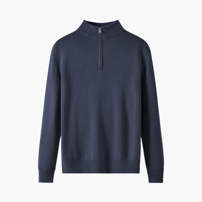 Weston | Half Zip Stehkragen Herrenpullover aus Merinowolle