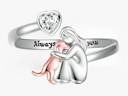 Anne™| Ring „Mädchen und Hund“