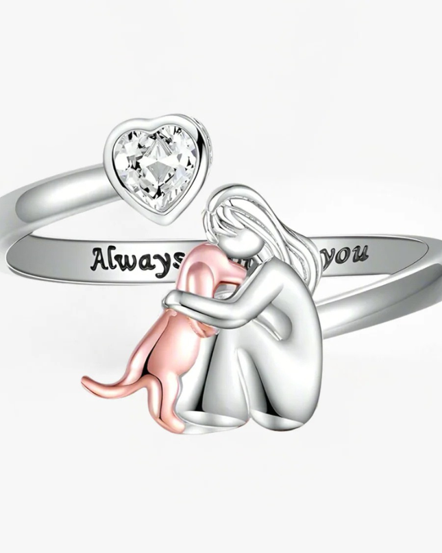 Anne™| Ring „Mädchen und Hund“