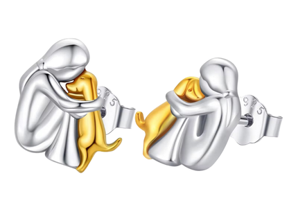 Leila™ | 925er Sterling Silber Ohrringe „Katzen-Ikone“