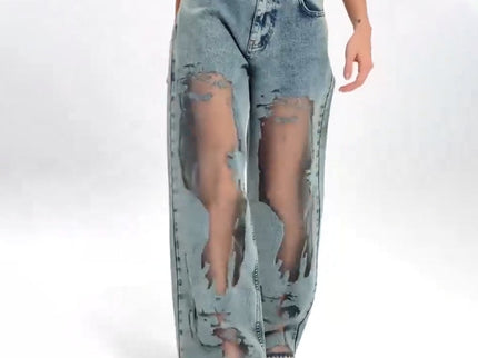 STELLA | JEANS MIT VINTAGE MESH PATCHWORK PRINT