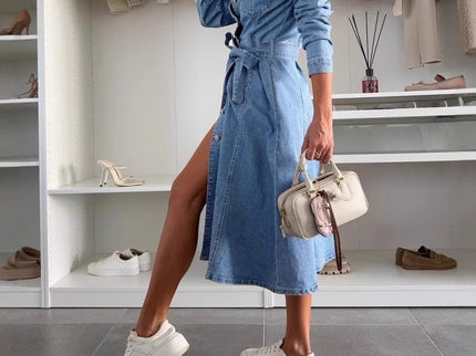 Jely™ – Maxikleid mit Langen Ärmeln