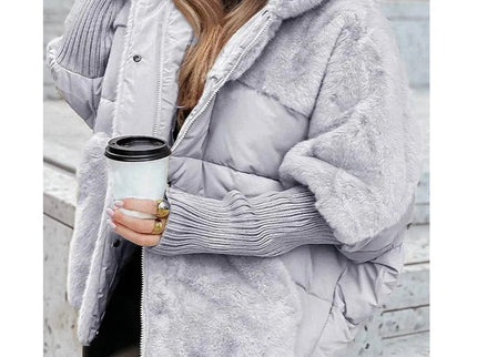 Marlene - Oversize-Daunenjacke im Patchwork-Look
