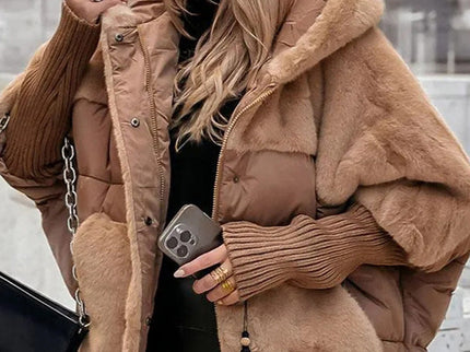 Marlene - Oversize-Daunenjacke im Patchwork-Look