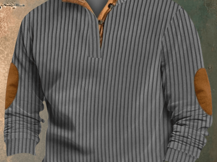 COOPER - RIPPED SWEATER MIT HOHEM KRAGEN