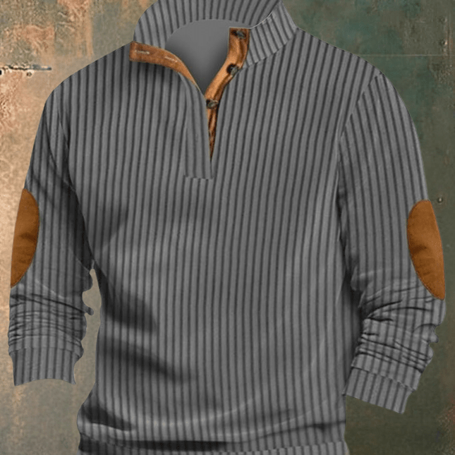 COOPER - RIPPED SWEATER MIT HOHEM KRAGEN