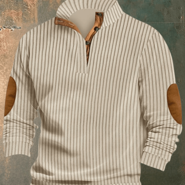 COOPER - RIPPED SWEATER MIT HOHEM KRAGEN