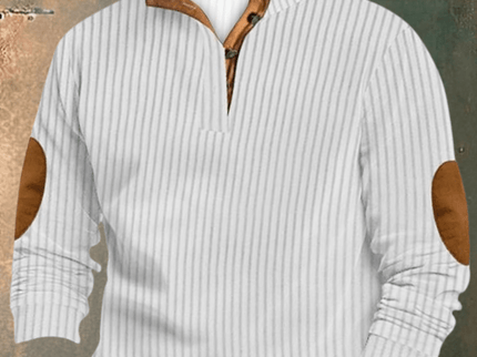 COOPER - RIPPED SWEATER MIT HOHEM KRAGEN
