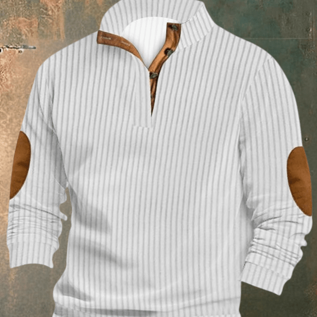 COOPER - RIPPED SWEATER MIT HOHEM KRAGEN