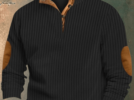 COOPER - RIPPED SWEATER MIT HOHEM KRAGEN