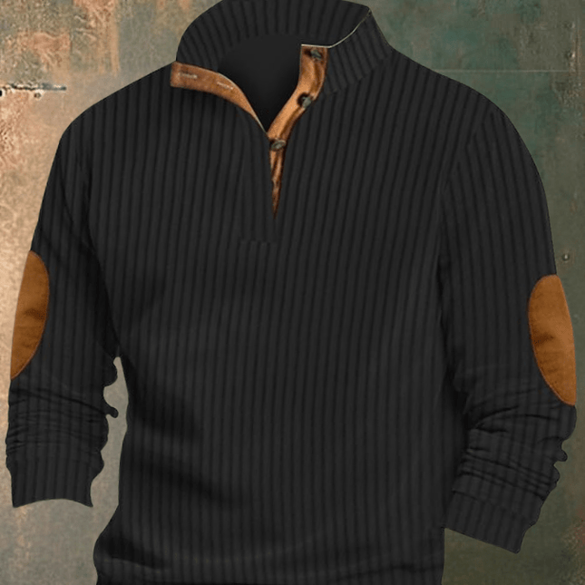 COOPER - RIPPED SWEATER MIT HOHEM KRAGEN