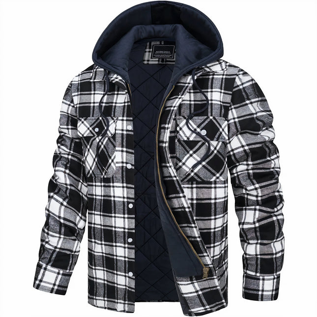 Declan | Karierte Jacke mit Reißverschluss