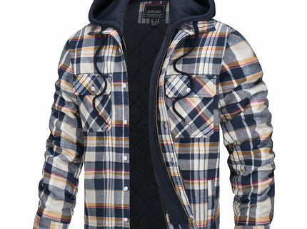 Declan | Karierte Jacke mit Reißverschluss