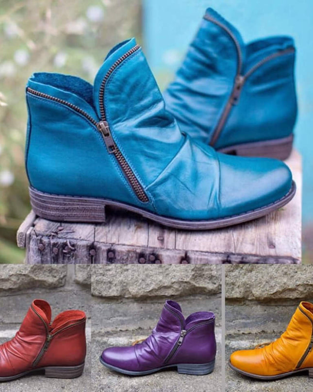 Julie™ - Lederstiefel mit Reißverschluss für Damen