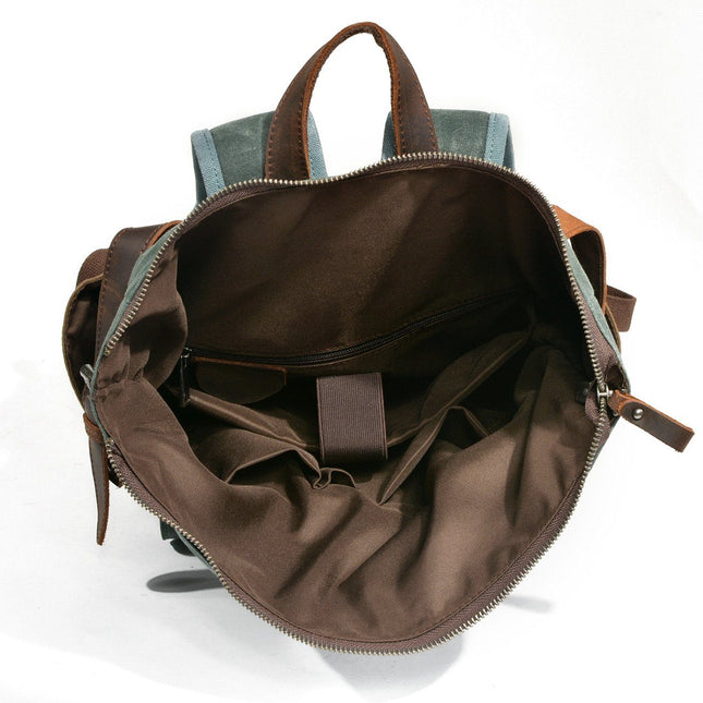 Wachsbeschichteter Canvas Rolltop-Rucksack | MARSEILLE