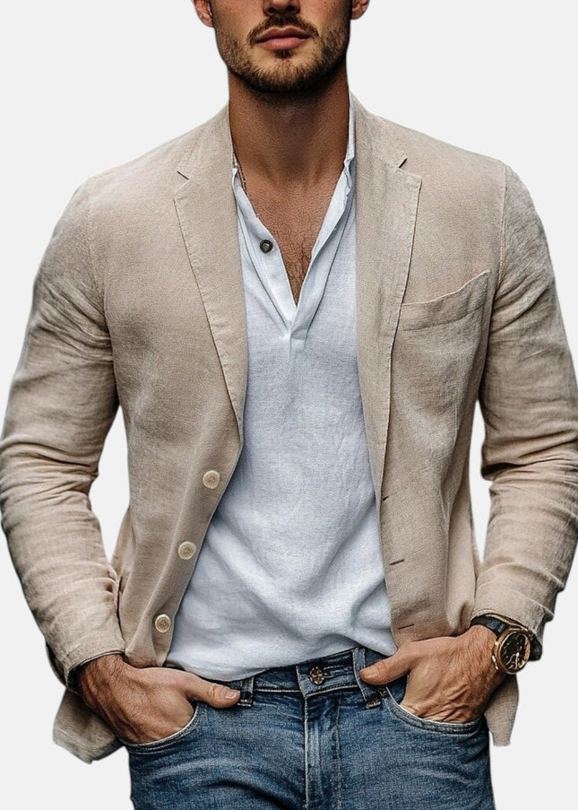 Lorenzio™ | Eleganter Sommerblazer aus leichtem Leinen